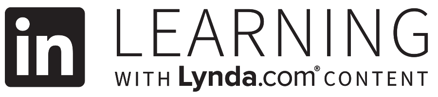 LinkedIn Learning with Lynda.com content logo in black